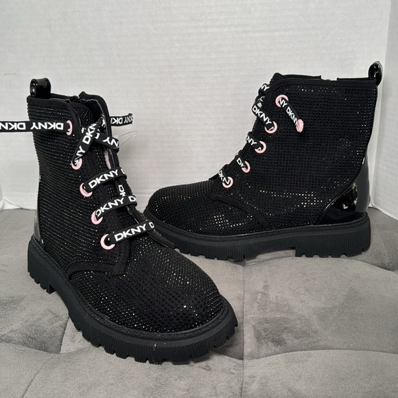 DKNY Girls Ava Speed Moto Sparkle Boots Size 4 NWOT - Picture 3 of 14